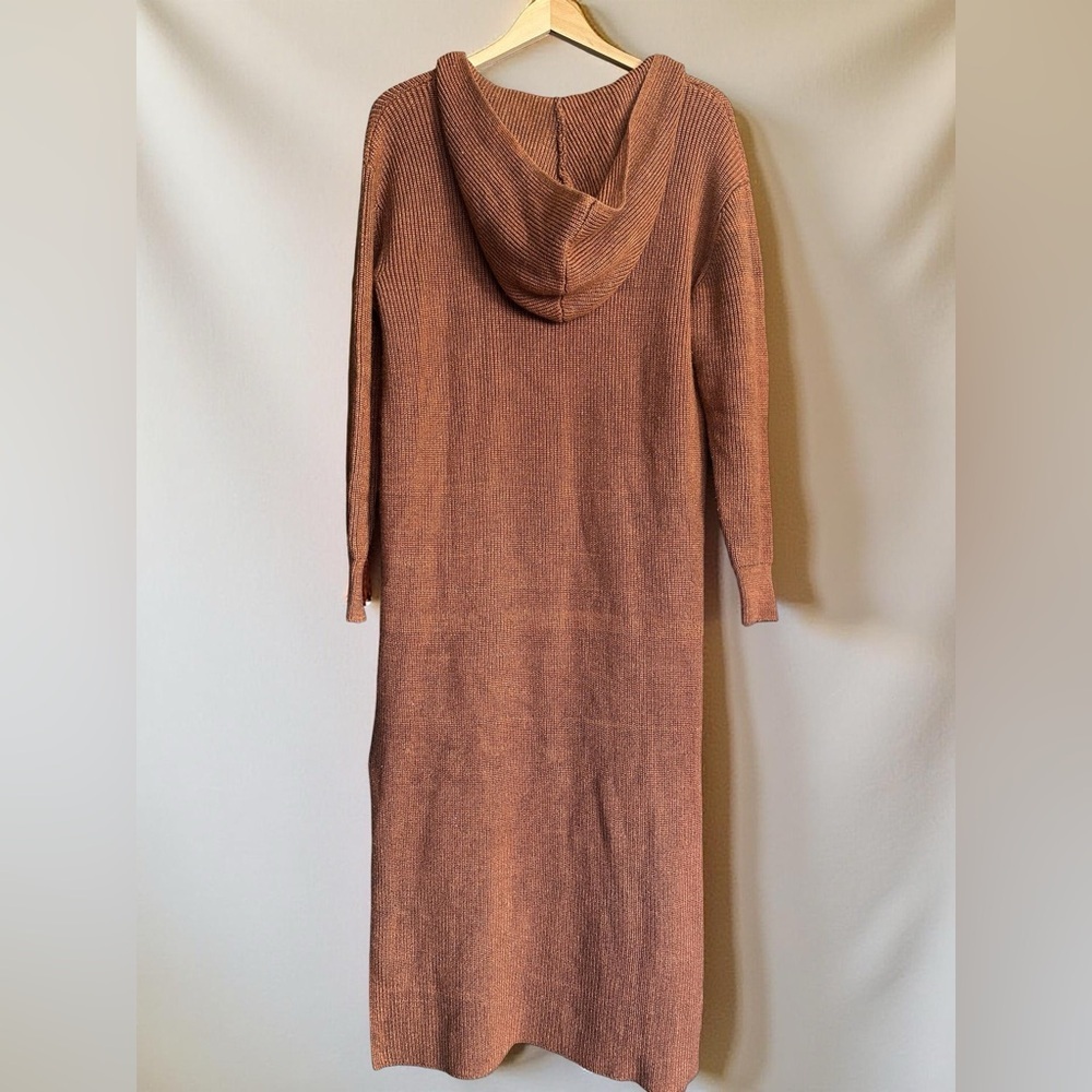 Free People oversized brown Knit Long sleeve Dress - Picture 3 of 9